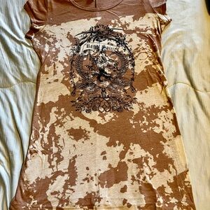 Judy Knapp Brown Graphic Women's Top